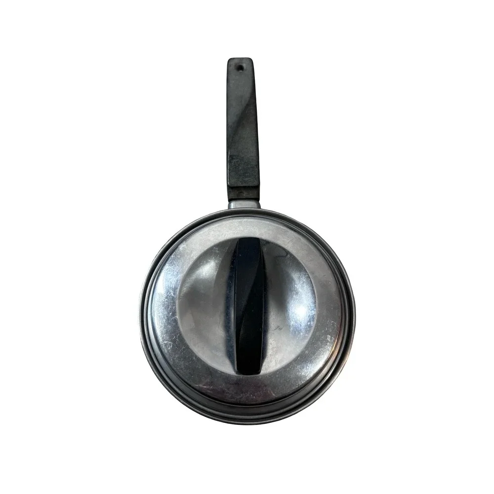 Ekco Flint Stainless Steel 1 Qt Saucepan with Lid‎ Vintage USA Cookware Silver
